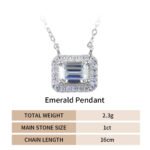 Emerald Pendant 925 Sterling Silver - Image 3