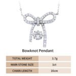 Bowknot Moissanite Pendant 925 Sterling Silver - Image 4