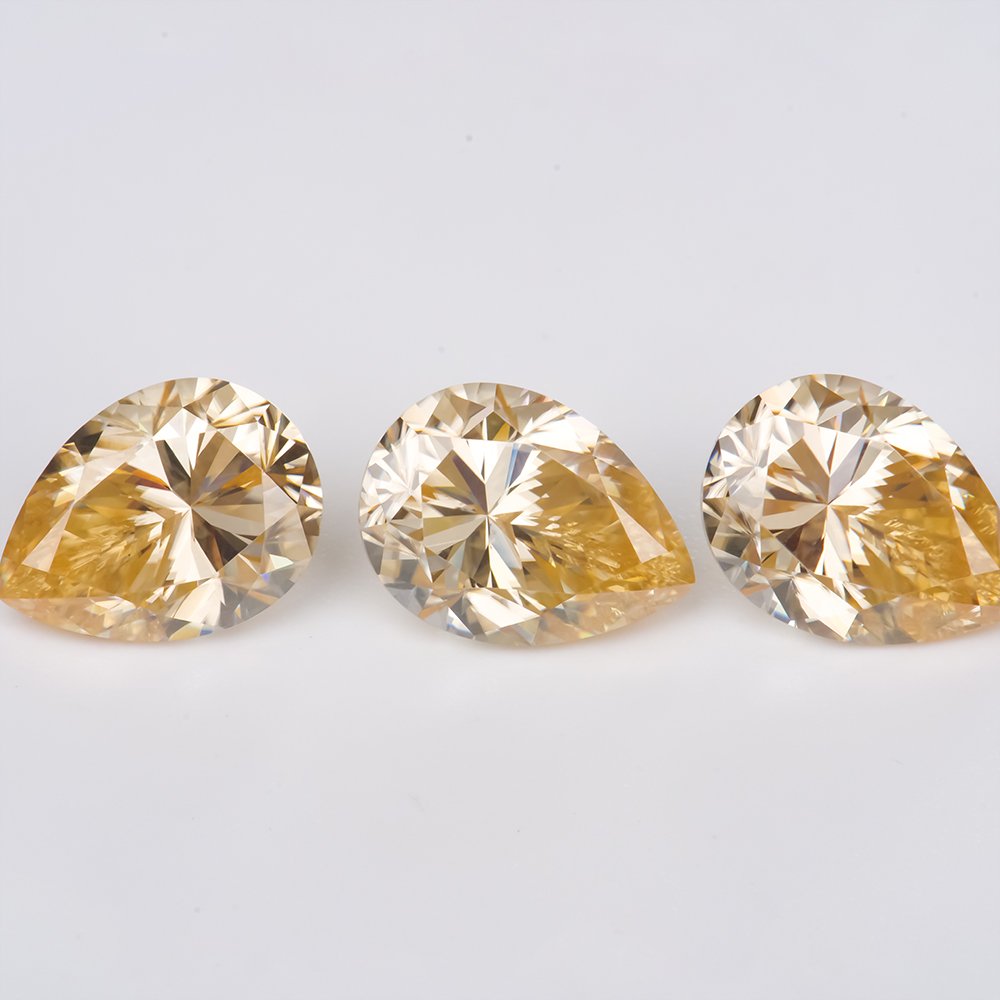 11 Moissanite Champagne Pear - Image 1