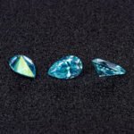 Moissanite Sea Blue Pear - Image 2
