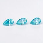 Moissanite Sea Blue Pear