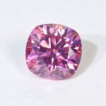 Moissanite Pink Cushion