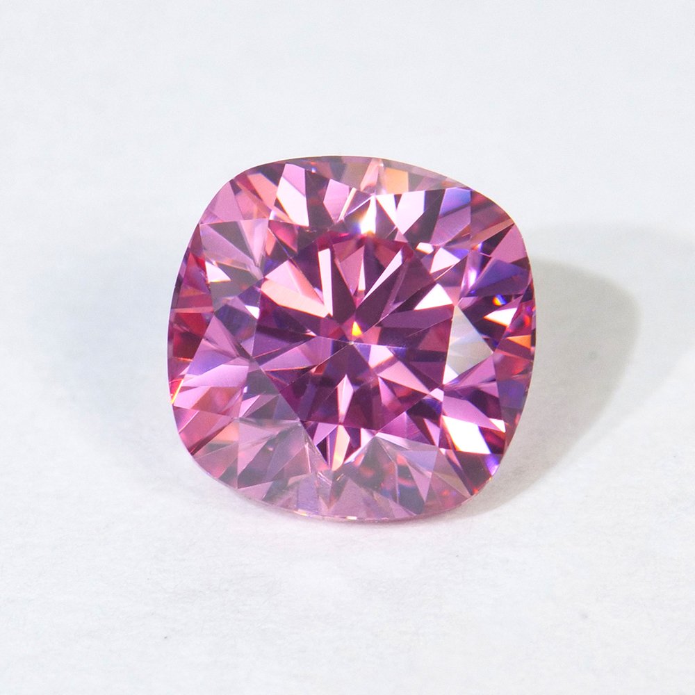 P1730494 拷贝 Moissanite Pink Cushion - Image 1