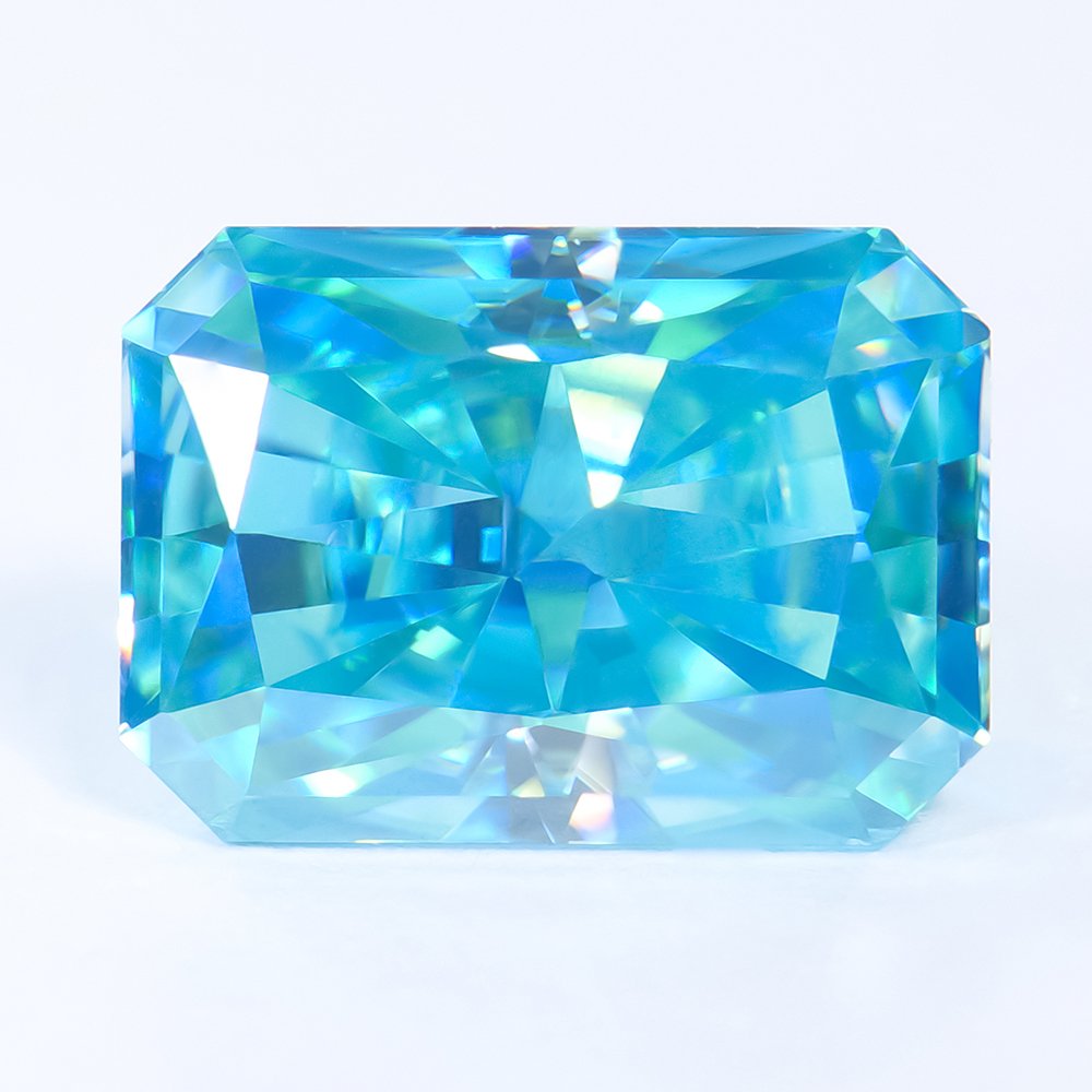 P1841712 Moissanite Sea Bule Rediant - Image 1