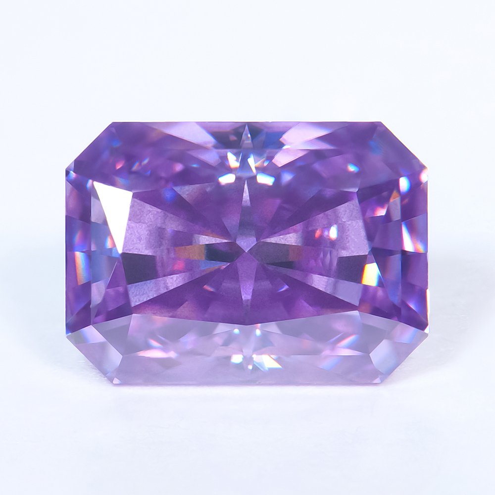 P1852130 Moissanite Light Purple Rediant cut - Image 1