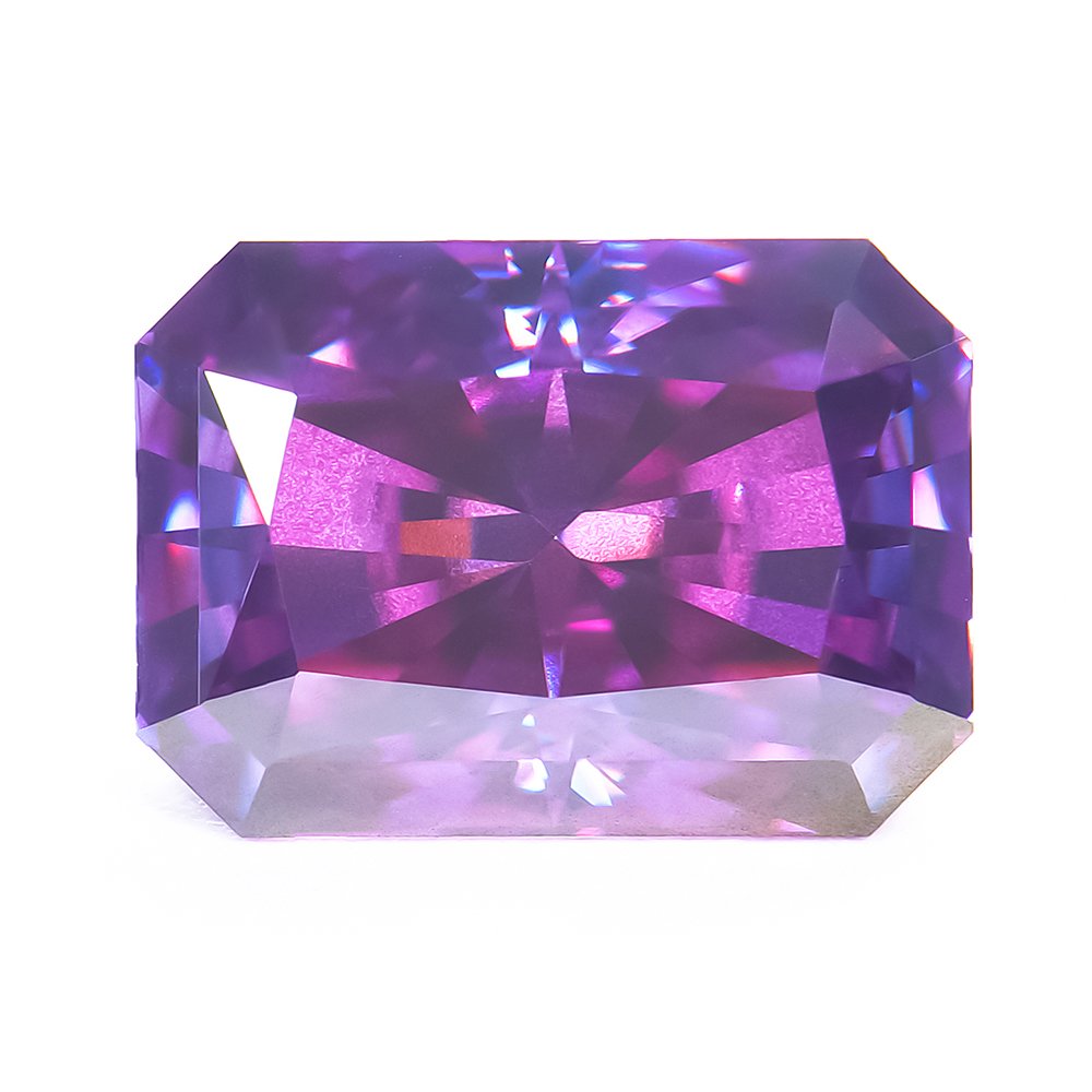 P1852189 Moissanite lmperial Purple Radiant - Image 1