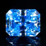 Moissanite Klein Blue Rediant cut - Image 3
