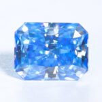 Moissanite Klein Blue Rediant cut