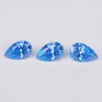 Moissanite Klein Blue Pear