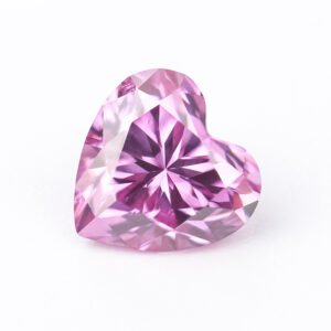 Moissanite Pink Heart cut