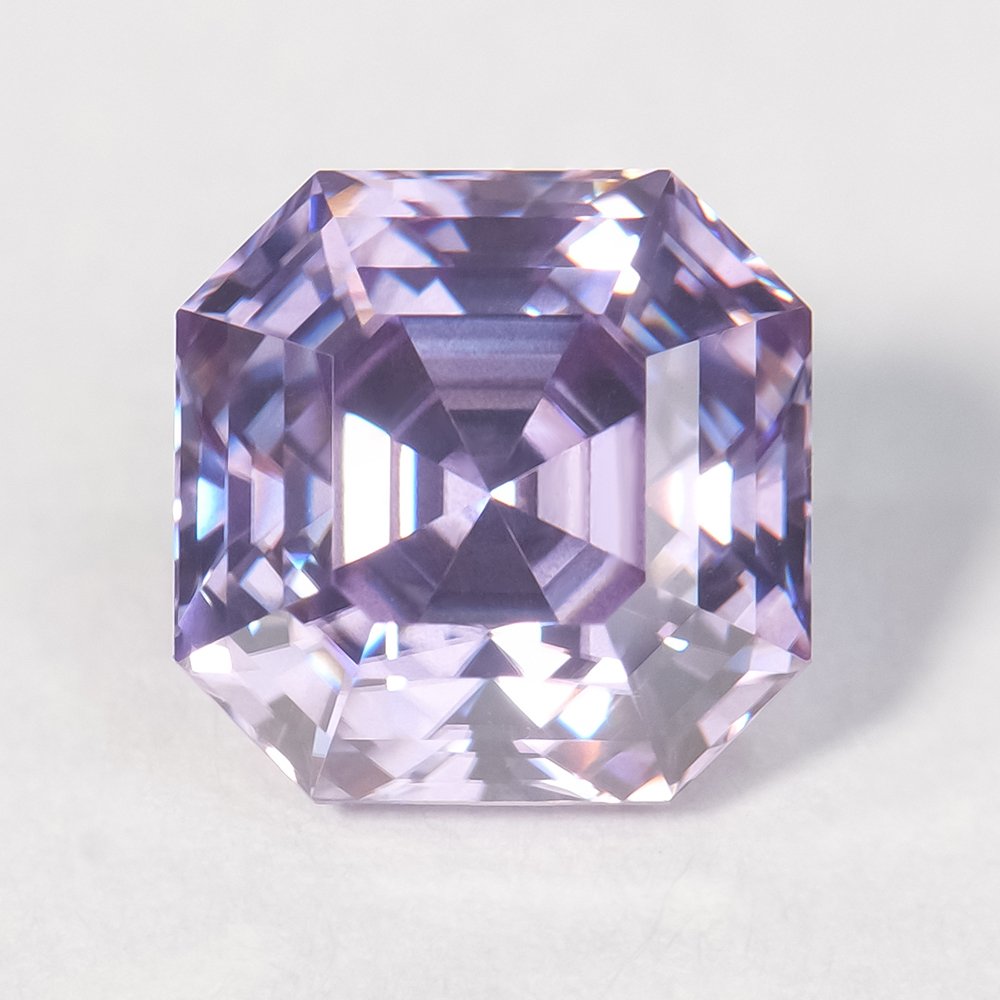 P1353546 拷贝 Moissanite Light Purple Asscher - Image 1