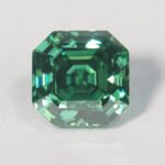Moissanite Vivid Green Asscher