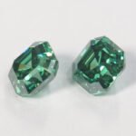 Moissanite Vivid Green Asscher - Image 2