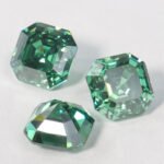 Moissanite Vivid Green Asscher - Image 3