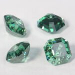 Moissanite Vivid Green Asscher - Image 4