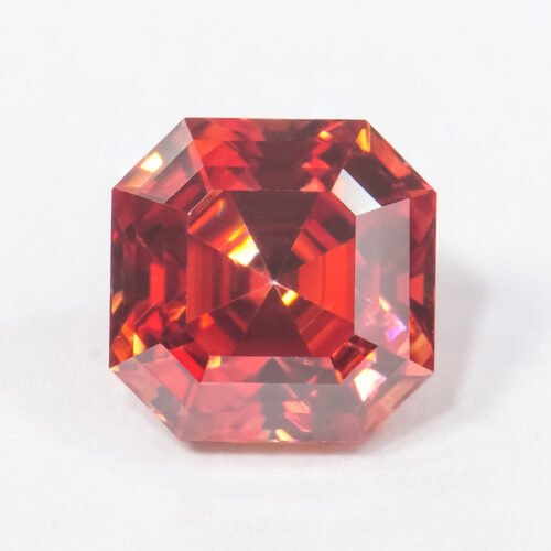 Moissanite Garnet Asscher