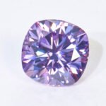 Moissanite Light Purple Cushion