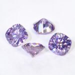 Moissanite Light Purple Cushion - Image 4