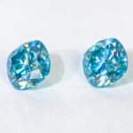 Moissanite Sea Blue Cushion - Image 2