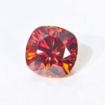 Moissanite Garnet Cushion