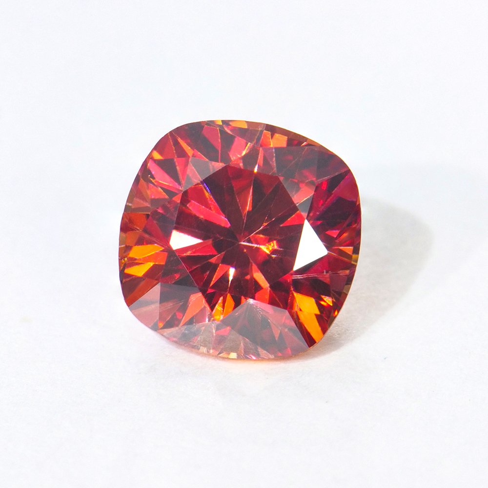 P1741514 拷贝 Moissanite Garnet Cushion - Image 1