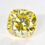 Moissanite Lemon Yellow Cushion