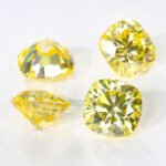 Moissanite Lemon Yellow Cushion - Image 4