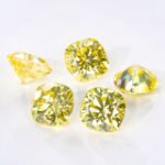 Moissanite Lemon Yellow Cushion - Image 5