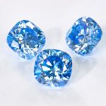 Moissanite Klein Blue Cushion - Image 3