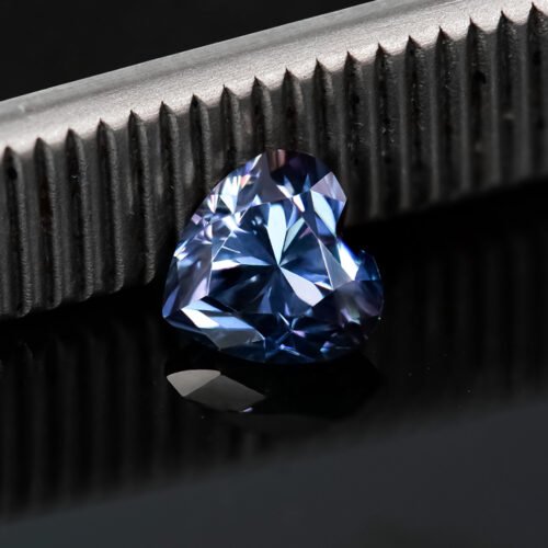 Moissanite Royal Biue Heart cut