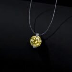 Lemon Yellow Moissanite Pendant - Mermaid's Tears 925 Silver - Image 3