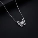 Luxury Butterfly Moissanite Pendant Necklace 925 Silver - Classic - Image 4