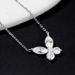 Luxury Versatile Butterfly Moissanite Pendant Necklace 925 Silver - Image 2