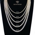 2mm-6mm Moissanite Diamond Tennis Bracelet Necklace