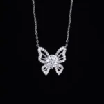 Luxury Butterfly Moissanite Pendant Necklace 925 Silver - Classic