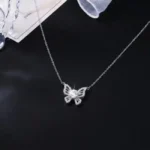 Luxury Butterfly Moissanite Pendant Necklace 925 Silver - Classic - Image 2