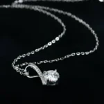 Luxury Fishtail Moissanite Pendant Necklace 925 Silver - Classic Design - Image 6