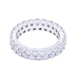 Iced Out Double Row Eternity Tennis Ring Moissanite - Image 2