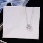 Luxury Full Pave Clover Moissanite Pendant Necklace 925 Silver - Image 5