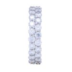 Iced Out Double Row Eternity Tennis Ring Moissanite - Image 3
