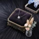Luxury Full Pave Cylinder Moissanite Pendant Necklace 925 Silver - Image 5