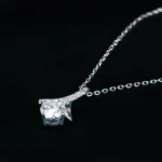 Luxury Fishtail Moissanite Pendant Necklace 925 Silver - Classic Design - Image 5