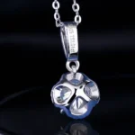 Luxury Vintage Bloom Moissanite Pendant Necklace 925 Silver - Image 3