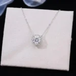 Luxury Celestial Star Coin Moissanite Pendant Necklace 925 Silver - Image 2