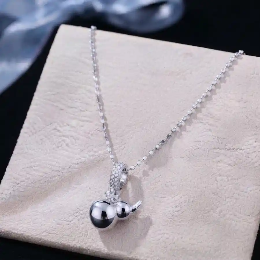 90d745ad-9505-4b69-9e85-69d889850a13 (1) Luxury Gourd Moissanite Pendant Necklace 925 Silver - Classic - Image 1