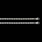 Premium Plain Silver Rope Chain Necklace 925 Silver - Classic 24 Inch - Image 6
