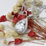 Luxury Pave Pear Cut Moissanite Pendant Necklace 925 Silver - Image 4
