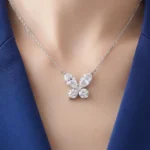 Luxury Versatile Butterfly Moissanite Pendant Necklace 925 Silver - Image 4