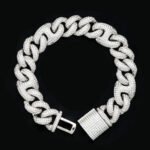 15mm Iced Out Mariner Link Bracelet And Necklace - Image 5