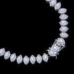 Ice Out Marquise Cut Cluster Chain Necklace - Image 5